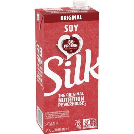 SILK Silk Plain Soymilk 946mL, PK12 136918